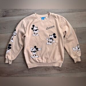 Disney Women’s Sweatshirt with Vintage Mickey Mouse Design Cozy Cute Casual